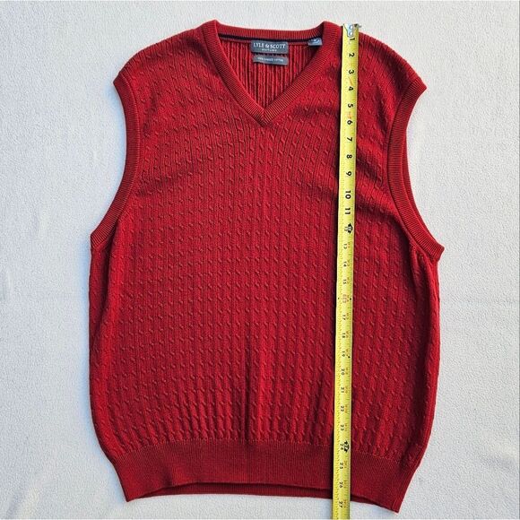 NWOT Lyle & Scott Red Sweater Vest Size M - Picture 2 of 9